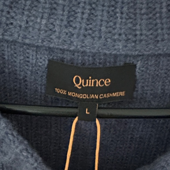 Quince Women's Navy Crew Neck Sweater - Picture 2 of 3